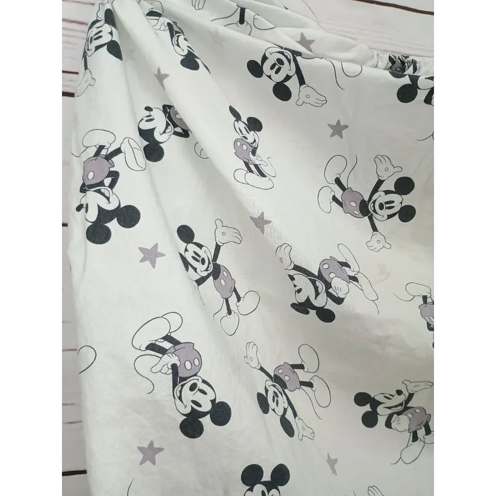 Disney Mickey Mouse toddler Bed Fitted Sheet By Lambs & Ivy 100% Cotton Baby Nur